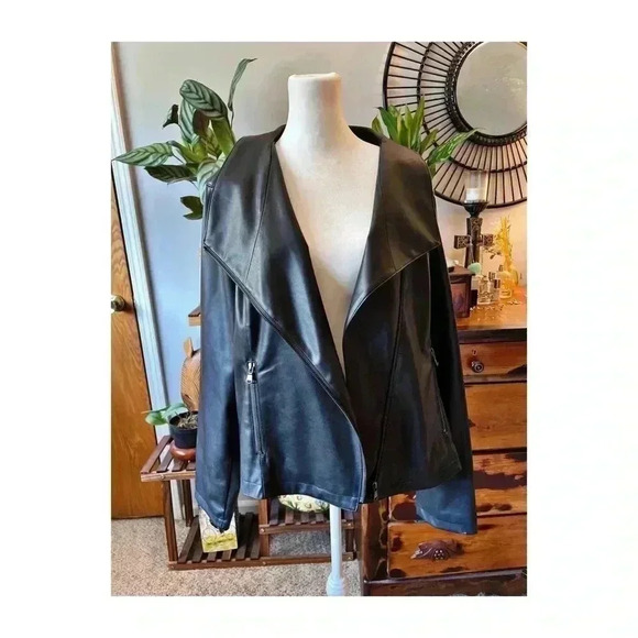 Halogen Faux Leather Jacket Size 1X - Picture 3 of 7
